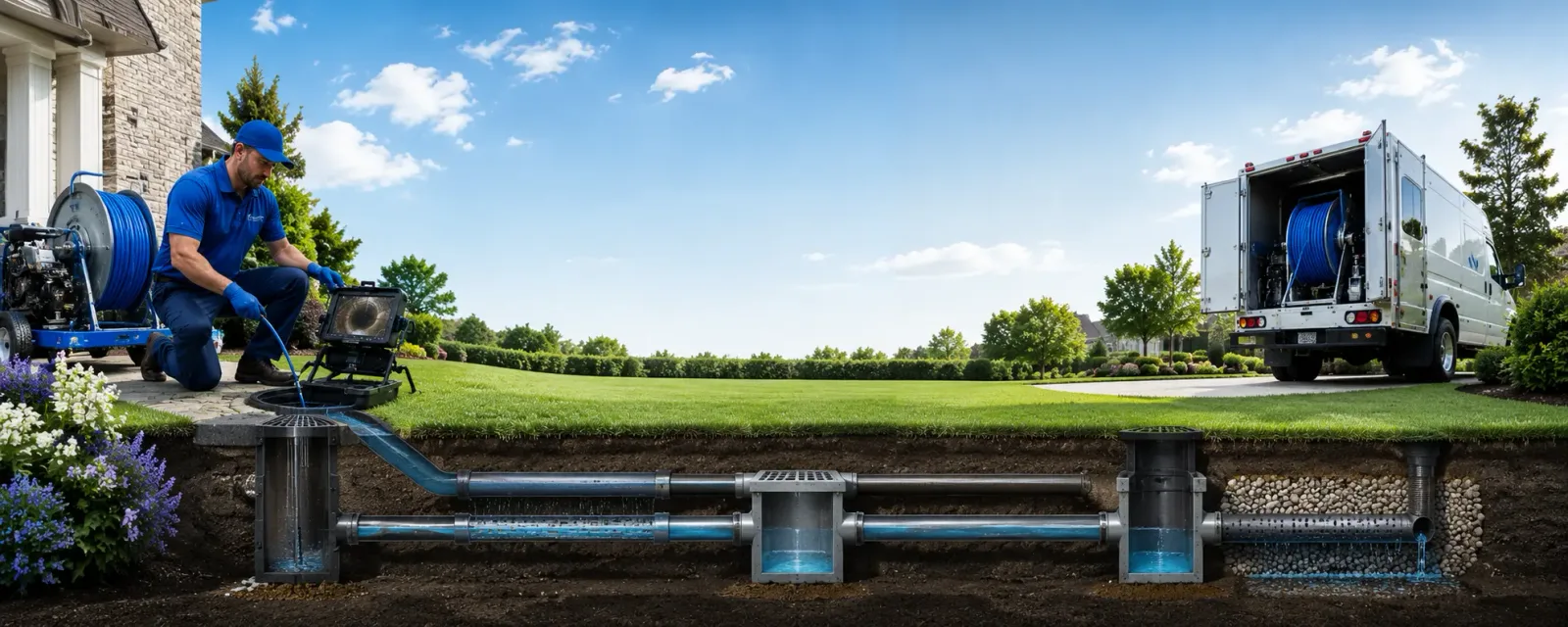 Outdoor drain cleaning information for Amesbury, MA
